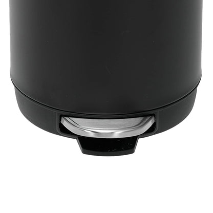 3L/0.8 Gallon Round Step Trash Can, Small Stainless Steel Bathroom Garbage Can with Foot Pedal and Removable Inner Bucket for Bathroom, Bedroom, Office, Black - Bills variety store