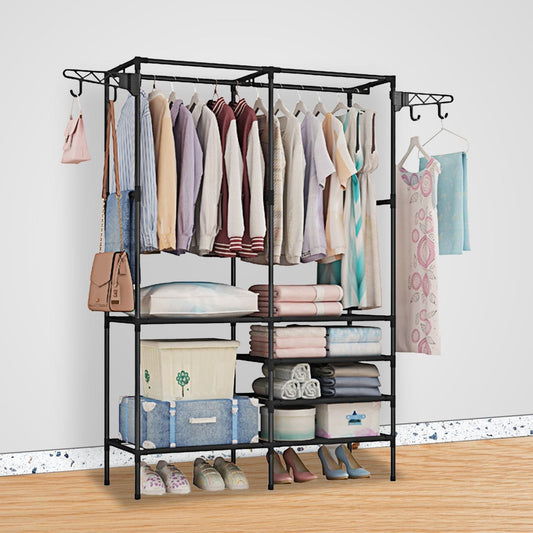 Metal Garment Rack Shoe and Clothing Organizer Shelves - Bills variety store